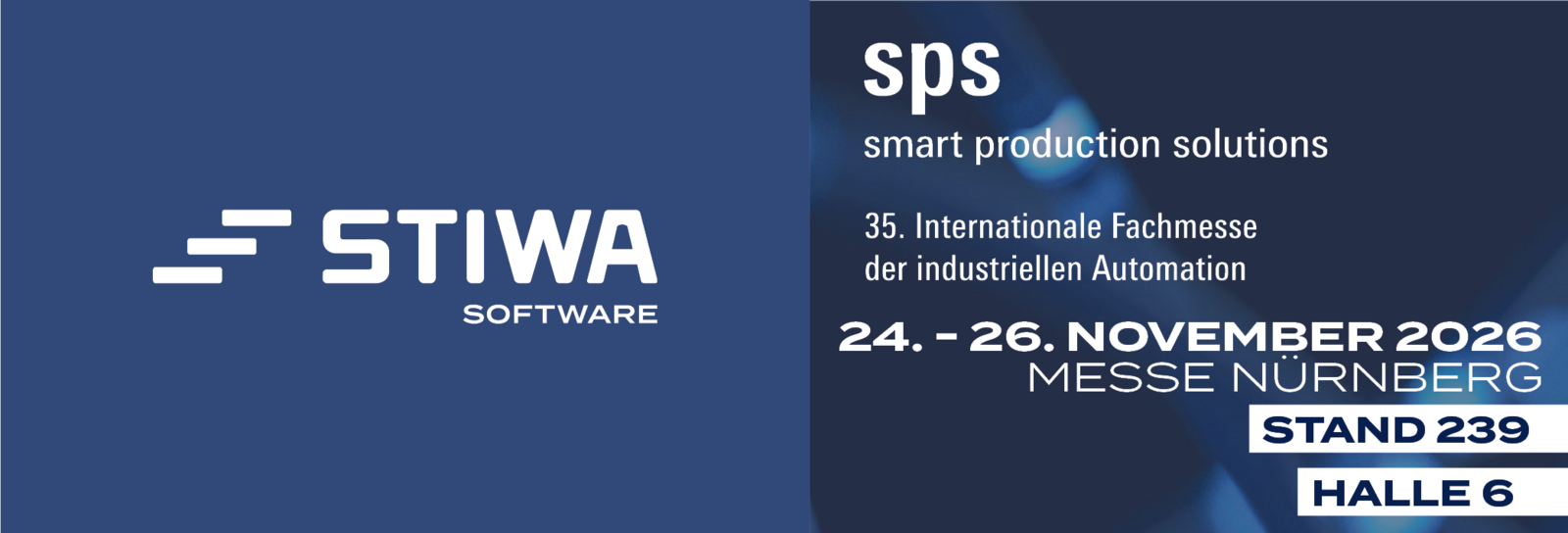STIWA SPS Messe-Banner Details 2026