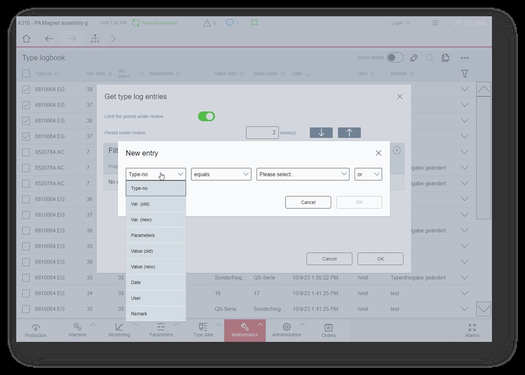 Bild 2: Erweiterte Logbücher
