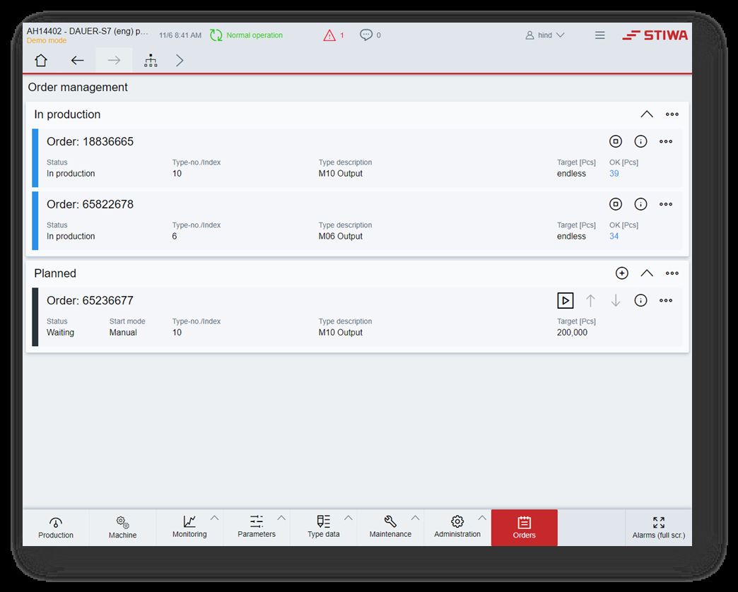Bild 6: Parallele Aufträge