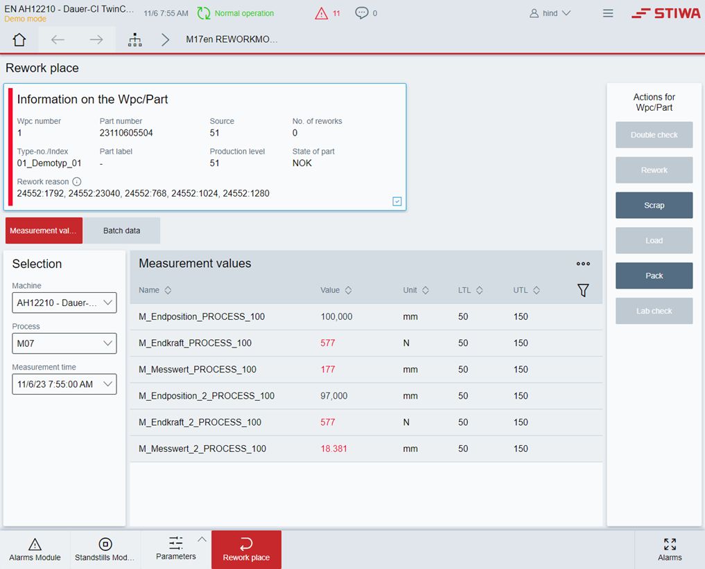 Bild 5: Nacharbeitsplatz